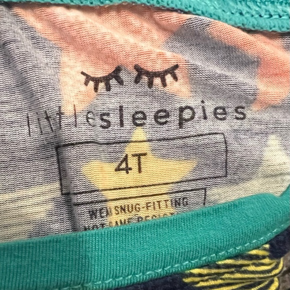 Little Sleepies size 4T Shades of Stars two piece bamboo Pajamas - Picture 4 of 4